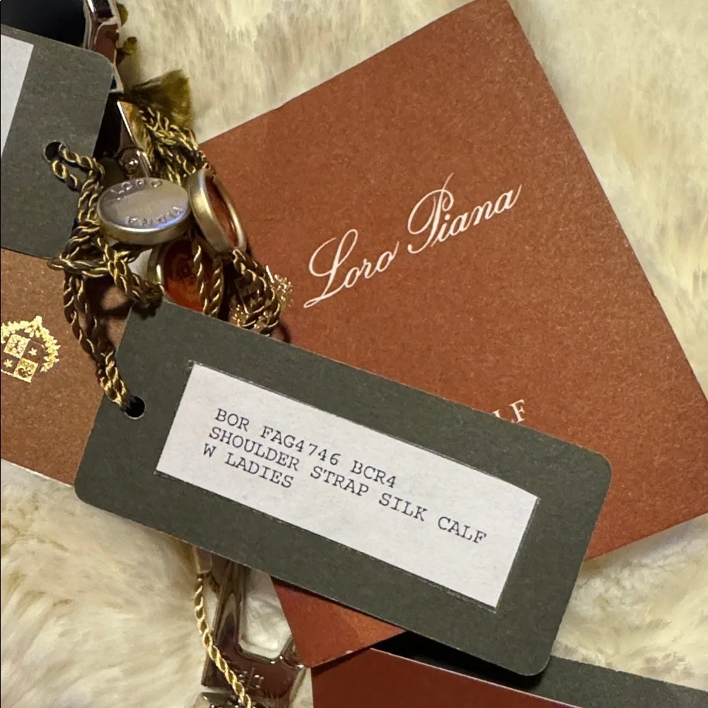 Loro Piana Genuine Silk Calfskin Leather Reversible Bag/Belt Strap, $960 MSRP